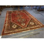 Large Red Persian Patterned Rug 221cm x 333cm