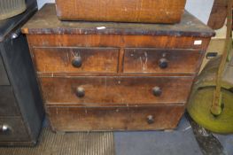 Victorian Mahogany Two over Two Chest of Drawers