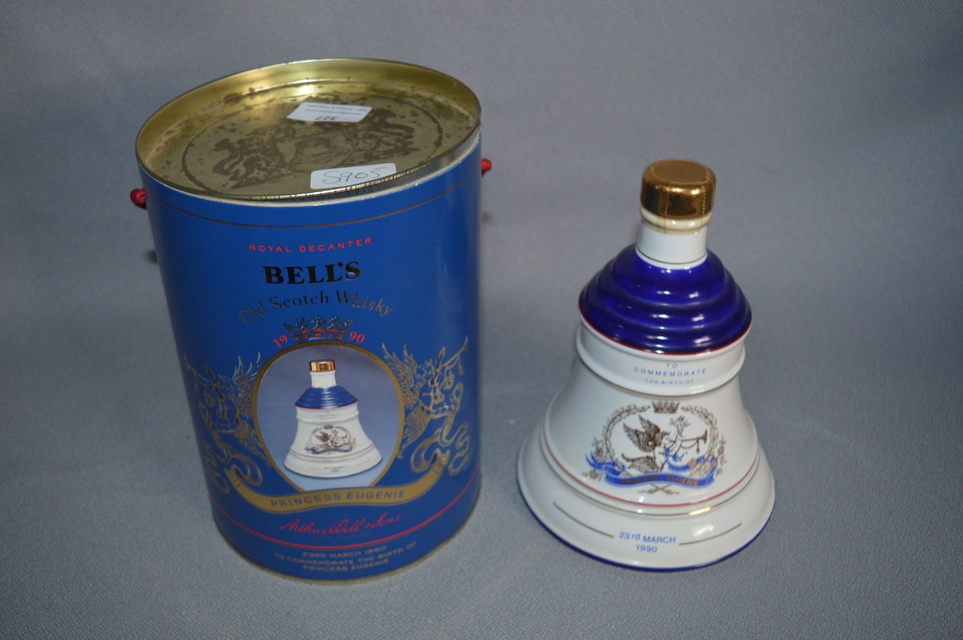 Tinned Wade Bells Whiskey Decanters - Princess Eugenie 1990