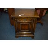 Oak Coal Cabinet with Beaded Panel