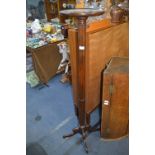 Tall Mahogany Corinthian Column Torchere Stand