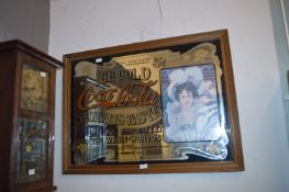 Large Framed Advertising Mirror - Coca-Cola