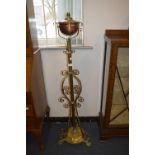 Victorian Brass & Copper Standard Oil Lamp