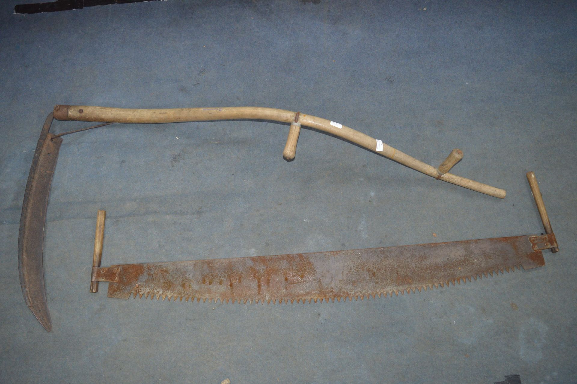 Scythe and Cross Cut Saw