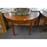 Reproduction Mahogany Half Round Hall Table