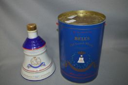 Tinned Wade Bells Whiskey Decanter - Princess Beatrice 1988