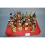 Collection of 24 Miniature Whiskey Bottles