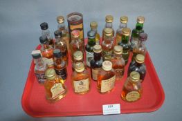 Collection of 24 Miniature Whiskey Bottles