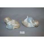 Nao Lladro Figurine - Pair of Cats with Ball of Wool