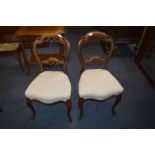 Pair of Victorian Mahogany Balloonback Dining Chairs