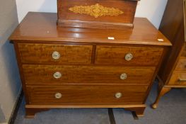 1920's Mahogany Two over Two Chest of Drawers with Brass Handles