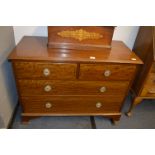 1920's Mahogany Two over Two Chest of Drawers with Brass Handles