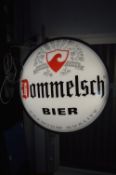 Large Illuminated Advertising Sign - Dommelsch Bier
