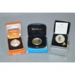 Australian Mint Coins - 2004 Kookaburra, 2004 $1 Silver Kangaroo and 2008 Koala Gilded Coin