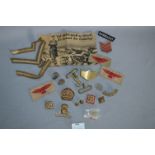 WWII Military Patches, Cap Badges, Buttons, etc.