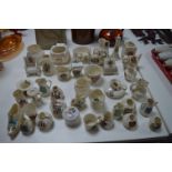 Collection of Forty Crested Ware Ornaments