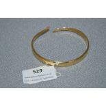 9ct Solid Gold Bangle - approx 23g