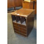 Small Mahogany Stationery Cabinet with Four Drawers