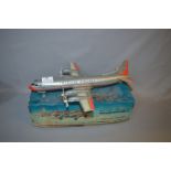 Japanese Tinplate Multi-Action PropJet Aeroplane with Box