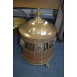 Brass Coal Bucket with Lion and Rams Head Decoration