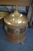 Brass Coal Bucket with Lion and Rams Head Decoration