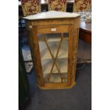 Pine Wall Mounted Corner Display Cabinet