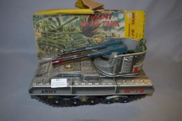Japanese Battery Operated Tinplate Giant M75 Tank with Box