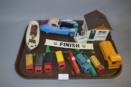 Triang Plastic Friction Vehicles and Scalextric Buildings