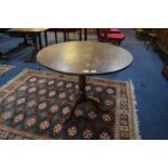 Early Victorian Circular Oak Tip Table