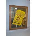 Oak Framed Advertising Mirror - W.D & H.O. Wills Gold Flake Cigarettes