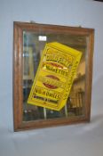 Oak Framed Advertising Mirror - W.D & H.O. Wills Gold Flake Cigarettes