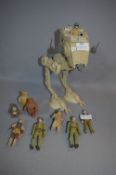 1980's Starwars AT-ST, Ewok and Endor Figures
