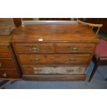 Edwardian Mahogany Two over Two Chest of Drawers with Brass Handles