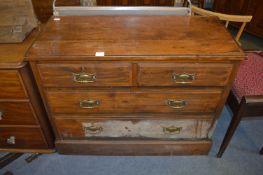 Edwardian Mahogany Two over Two Chest of Drawers with Brass Handles
