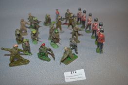 Small Selection of Lead and Plastic British Soldier Figures