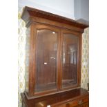 Victorian Mahogany Bookcase with Beveled Glazed Doors