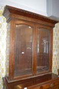 Victorian Mahogany Bookcase with Beveled Glazed Doors