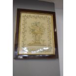 Framed Needlework Sampler - Flowers