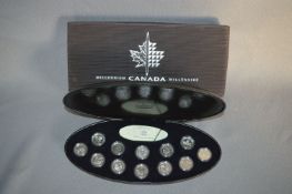 Cased Canadian Mint Coin Set of 12 - Millenium 2000