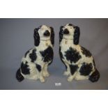 Pair of Large Staffordshire Style Spaniels