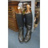 Pair of Leather Riding Boots with Stretchers