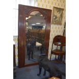Large Mahogany Framed Mirrored Wardrobe Door