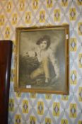 Gilt Framed Print - Youth with Rabbit