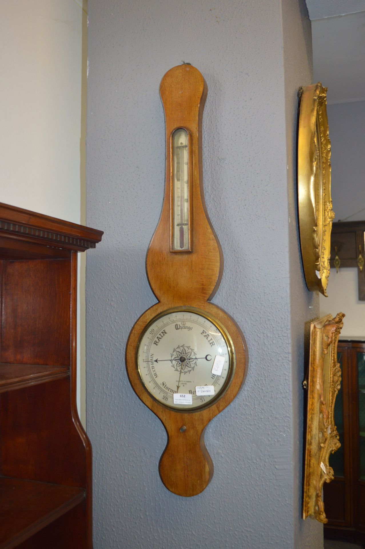 Negretti & Zambra Mahogany Banjo Barometer