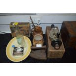 Dr. Macaura's Blood Circulator, Doulton, Suzy Cooper Meat Plate, Old Irons and Bottles