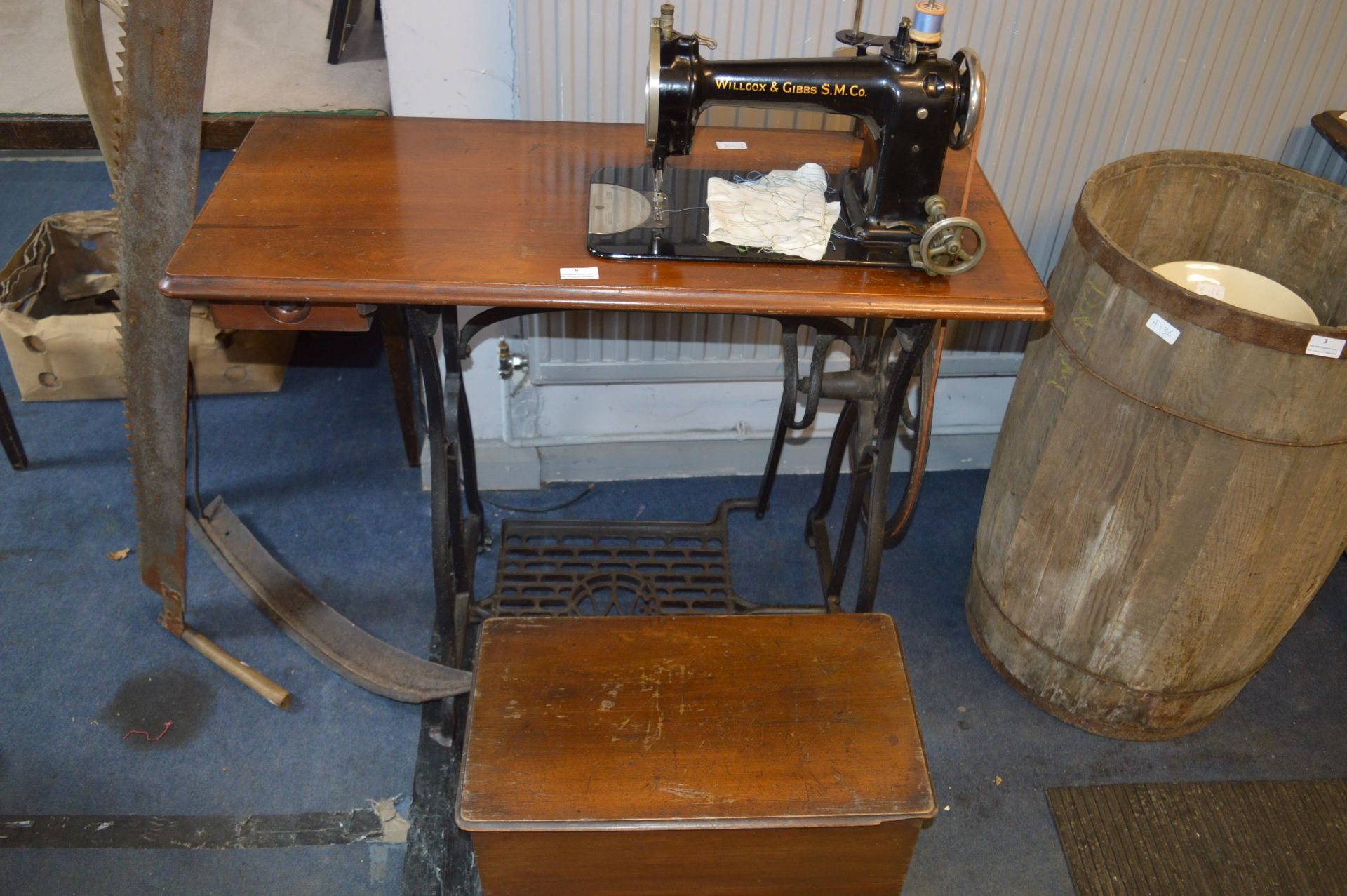 Willcox & Gibbs Treadle Sewing Machine Table