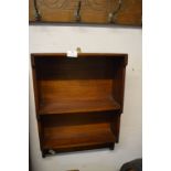 Small Mahogany Wall Mounted Two Tier Shelf