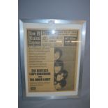 New Musical Express Front Page Cover - March 1968 the Beatles