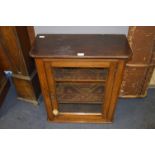 Small Victorian Mahogany Wall Mounted Display Cabinet with Glazed Door