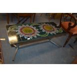 1960's/70's Tile Topped Coffee Table on Chrome Base